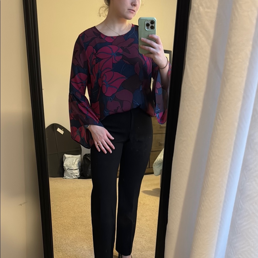 Floral Bat Sleeve Top